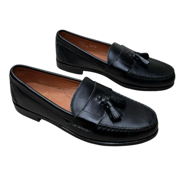Allen Edmonds Schreier Tassel Loafers 11 D Black Leather Dress Shoes